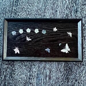 Korean lacquerware mother of pearl tray